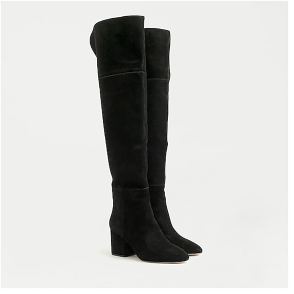 J. Crew Shoes - NIB J. Crew Sadie Over the Knee Boots in Black Suede Size 5